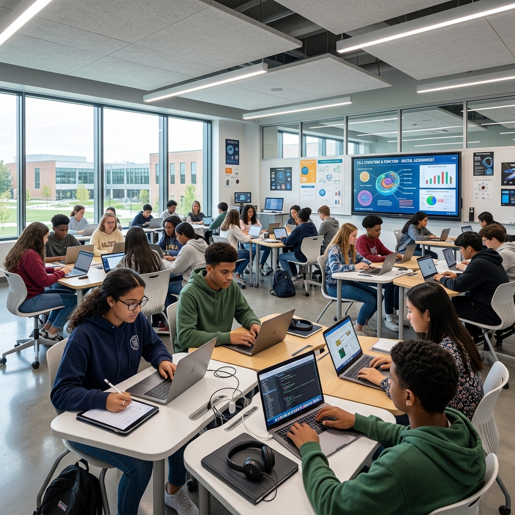 Ambiente de aprendizado digital moderno